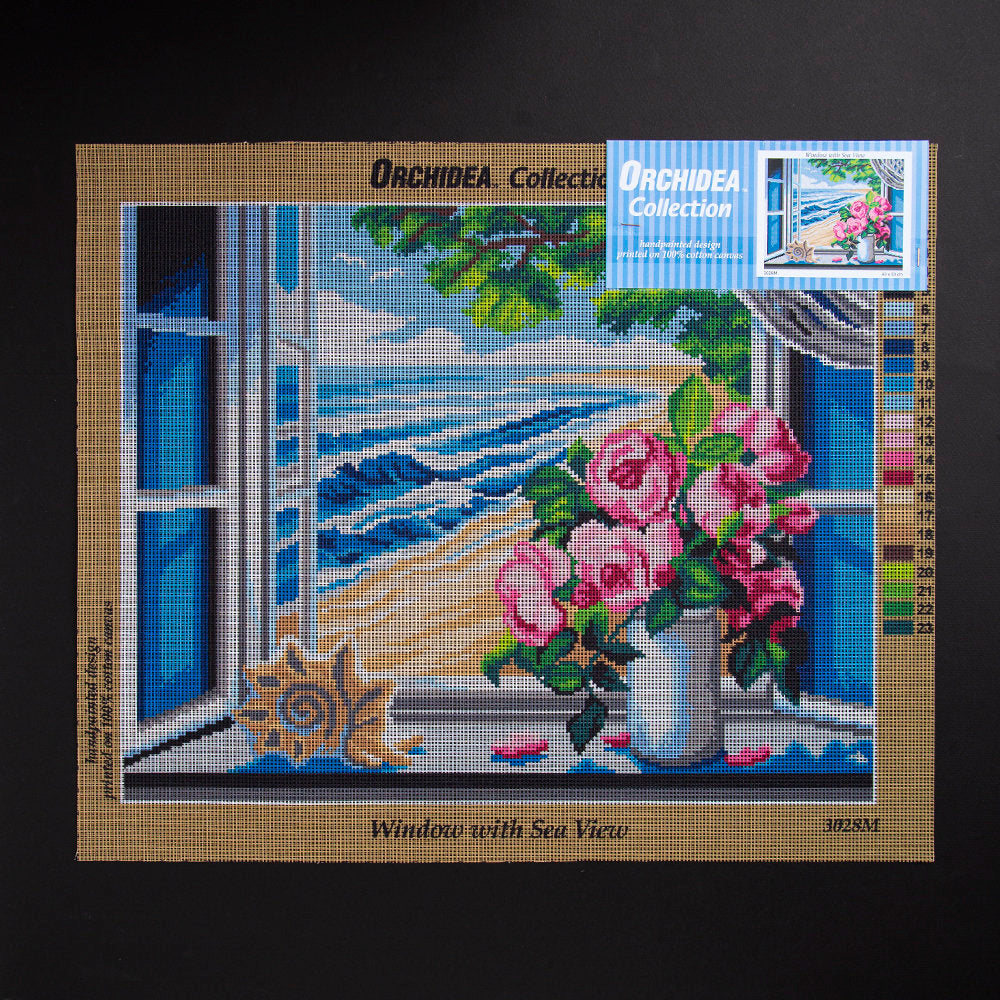 ORCHİDEA 40 x 50 cm Camdaki Güller Baskılı Goblen 3028M